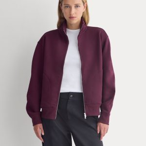 Luxe Fleece Full-Zip Turtleneck | Deep Plum
